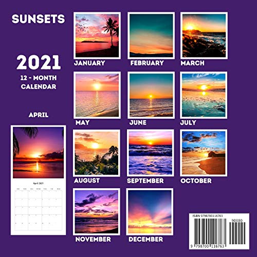 Sunset: 2021 Calendar, Cute Gift Idea For Sunset Lovers Men And Women image 4