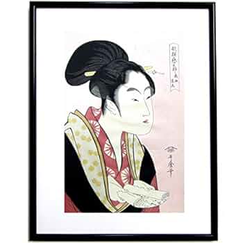 Amazon.co.jp: 喜多川歌麿 『歌撰恋之部「夜毎に逢う恋」』木