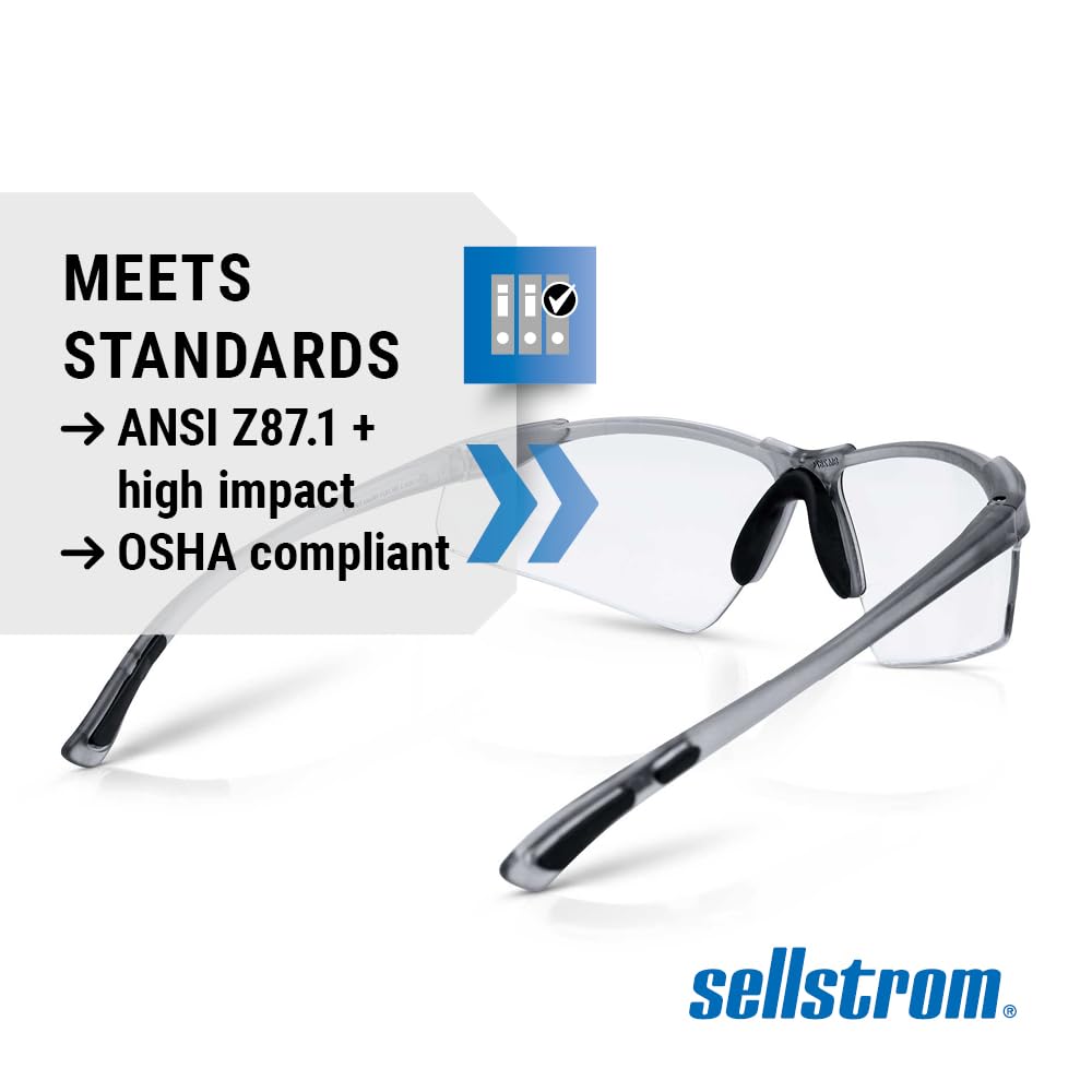 Sellstrom XM340RX Bifokale Schutzbrille Lesegerät – Augenschutzbrille für Damen und Herren – klare Gläser, ANSI Z87.1