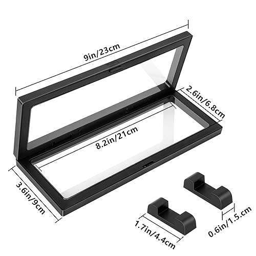 HAOBIN 2 PièCe Cadre Flottant Support Titulaire Transparent Bijoux BoîTe Vitrine à Suspension Présentation Anneau Pendentif (2) – vue 2