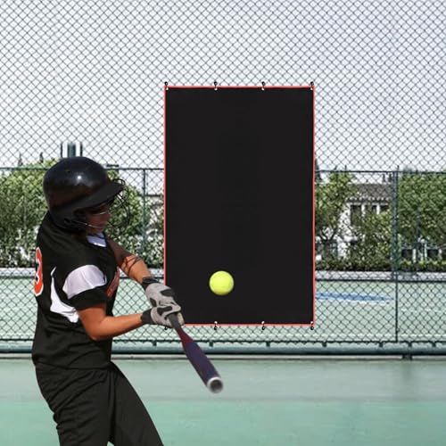 Avoirdus Baseball Batting Cage Backstop 4 x 6 ft with Strike Zone Target, Heavy Duty PVC Backstop for Baseball & Softball Pitching Practice, Net Protector for Backyard Batting Cages