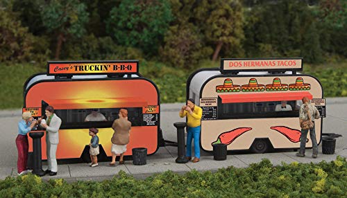 Walthers Scenemaster BBQ & Taco Food Trailers -- Kit