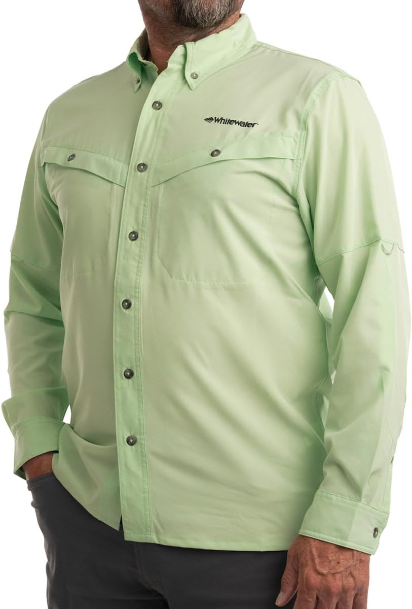 Whitewater Lightweight Moisture Wicking Long Sleeve Fishing Shirt with UPF 50