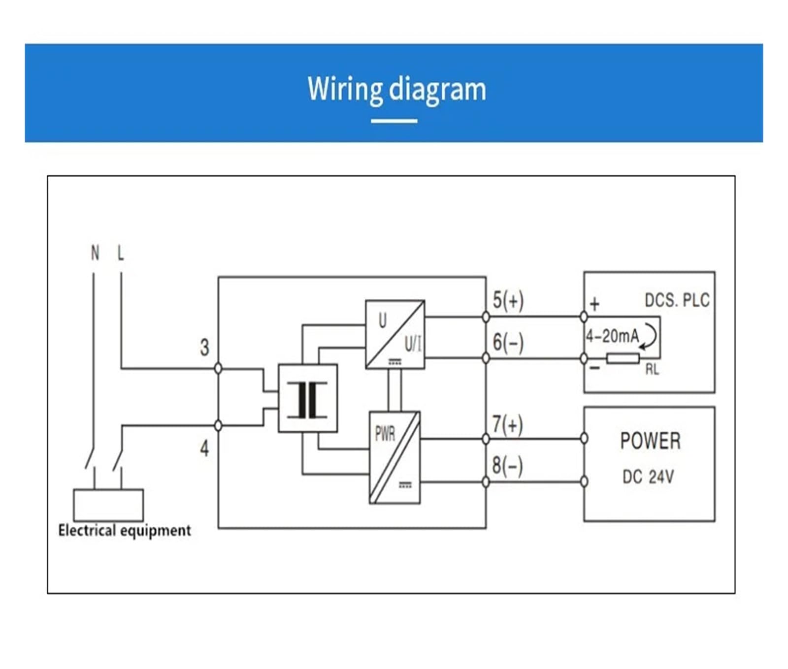 Zakres 5A, jednofazowy moduł przetwornika prądu AC z aktywnym wyjściem, czujnik prądu 12-28 VDC (Dc, INPUT 0-6A-OUT 0-20MA)