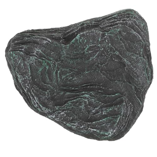 HOUDERCO 浮遊石 水族館装飾 亀用バスキングプラットフォーム 人工樹脂製石 生活感あふれる水槽オーナメント 水草と調和する自然な風合い