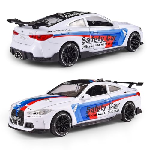 Auto a Escala 1:32 Diecast con Sonido y Luz Blanco miniatura 3