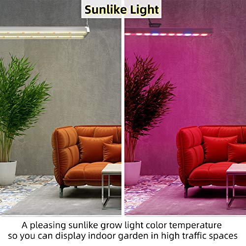 Freelicht 4 Pack 4ft LED Grow Light , 60W(220W Equivalent), Sunlike Full Spectrum Integrated Plant Light for Hydroponic Indoor Plant Seedling Veg and Flower, Plug in with On/Off Switch