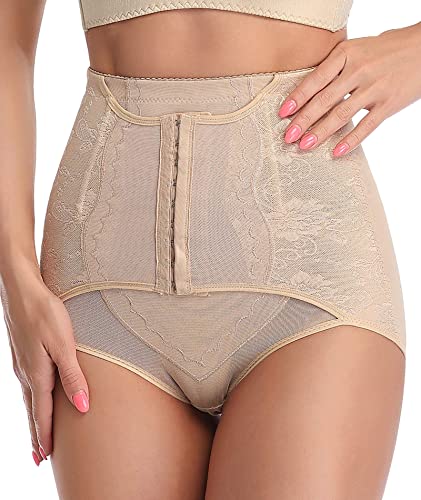 Figninget Miederhose Damen Bauchweg Stark Formend Bauchweg Unterhose Damen Shapewear Damen Bauchweg Miederhose Damen Bauchweg Push Up Unterhose Damen Miederhose Damen Miederhose Bauchweg-Hautfarbe L Cover