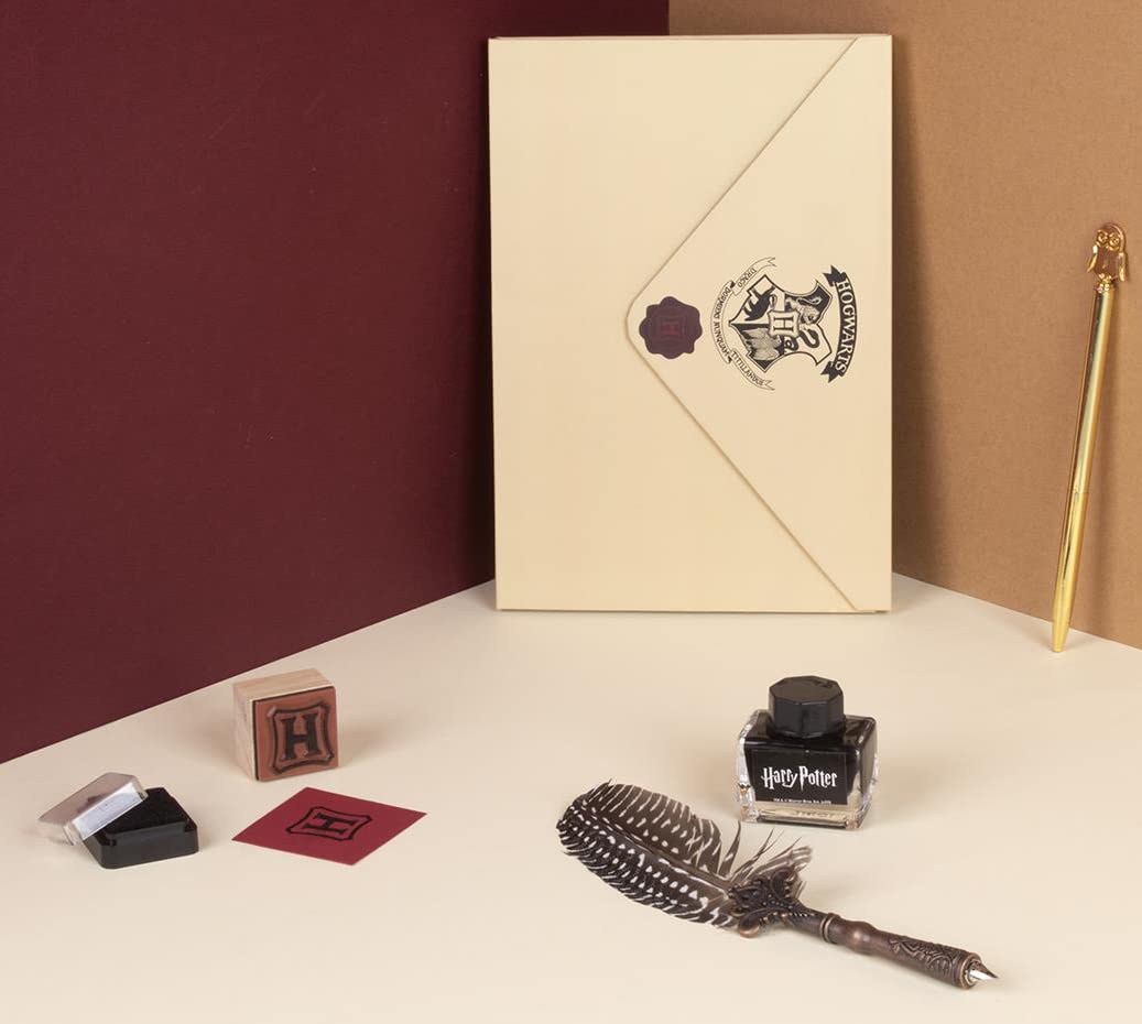 Kit Cancelleria Harry Potter | Agenda A5, Penne Bacchetta, Carta Lettere E Adesivi - Ufficiale