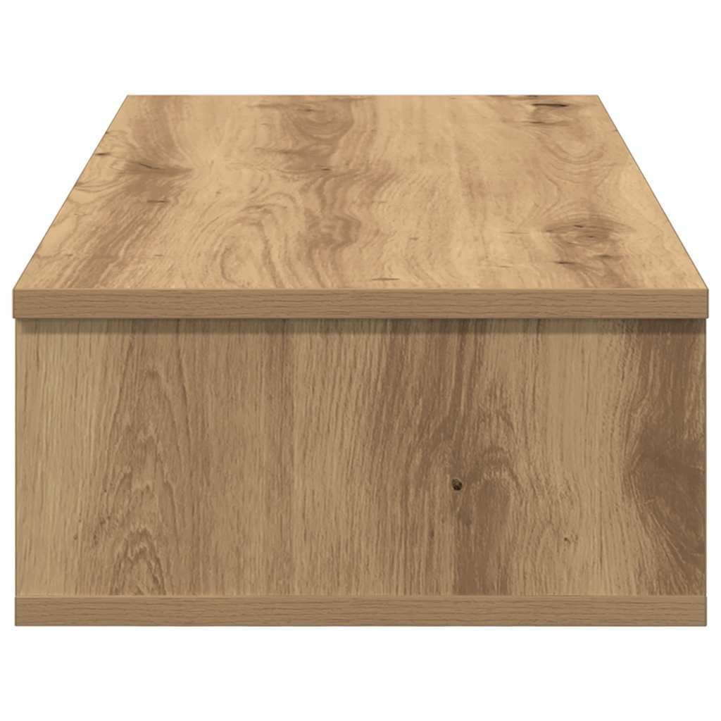 Estante de Pared con Cajones, Tocador Flotante, Madera Roble Artesano, Diseño Flotante Multiusos, Almacenamiento Organizado, Soporte 60 kg, para Dormitorio, Salón, Oficina, 80x31x17 cm