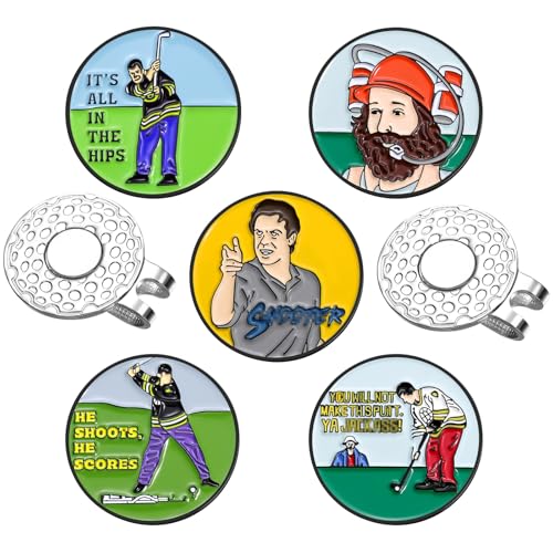ELIUNG Unique Golf Ball Markers with Clips, Magnetic Golf Ball