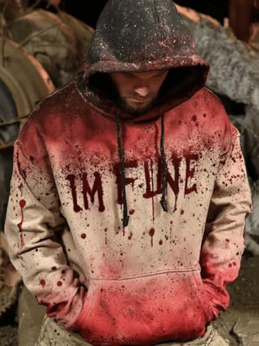 I'm Fine T Shirt Halloween Hoodie Bloodstained Horror Sarcastic Funny Tees2