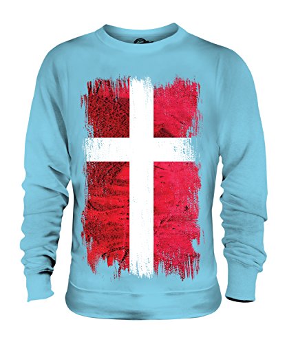 Sweat Danemark effet usé sweat-shirt au design graphique original unique