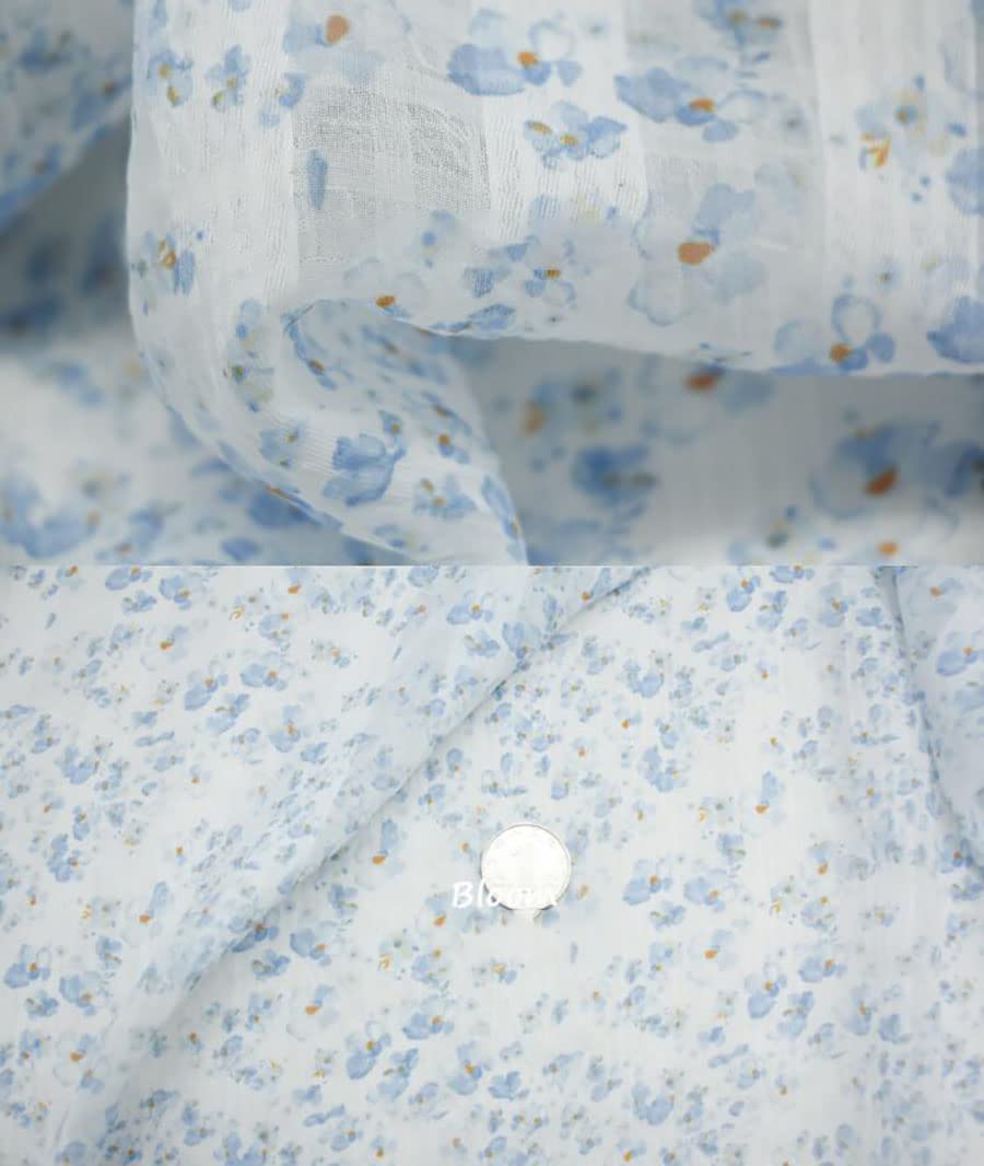 Chiffon-Stoff 145 cm breit Blasen Kirschblüten Tüll geprägter Stoff Decorative Fabric Satin Stoff für Hochzeit, Party, Kleid, Event, dekorative Vorhänge(Size:2x1.45m)