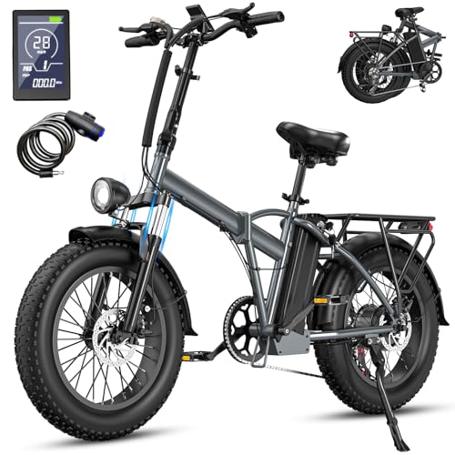 Furider 750W Electric Bike for Adults, 20 Inch Fat Tire