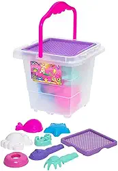 Baldinho de Praia Menina com Moldes e Pa Merco Toys