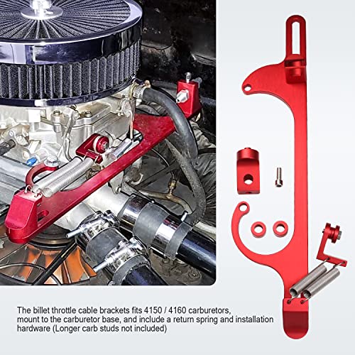 Wowyzl Throttle Cable Bracket For 4150 4160 Series Adjustable Aluminum Carburetor Bracket (Red) #TOP6
