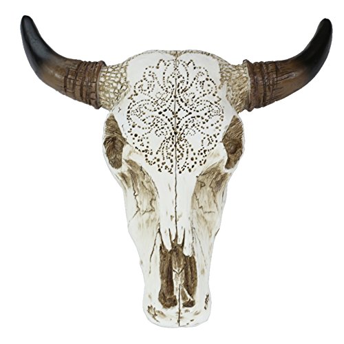 LL Home Accents Tooled Bull Skull Wall Sculptures