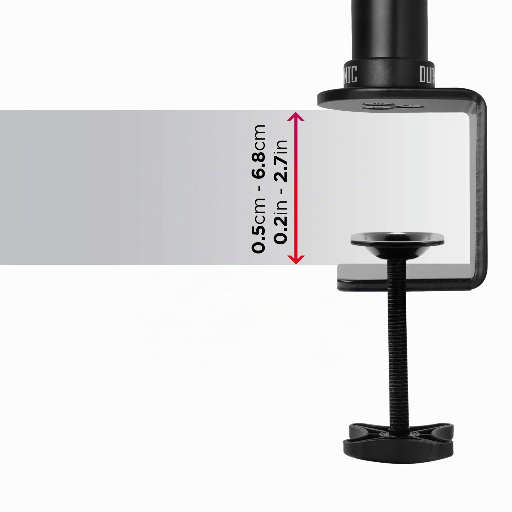 Duronic DM35V2X2 Bras pour 2 moniteurs d’Ordinateur avec Extension | Support Vertical Double d’écran PC articulé Ergonomique de Bureau | VESA 75 100 | Hauteur Ajustable | Rotatif Inclinable Pivotant