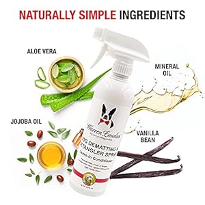 Warren London Dog Dematting and Detangler Spray Bundle with Rake Brush | Groomer Formulated Detangling Spray for Dogs W Aloe Vera  Jojoba Oil | Made in Usa | 16oz Wrake Brush  Cucciolini Doodles Warren london dog dematting and detangler spray bundle with rake brush | groomer formulated detangling spray for dogs w aloe vera  jojoba oil | made in usa | 16oz wrake brush   cucciolini doodles