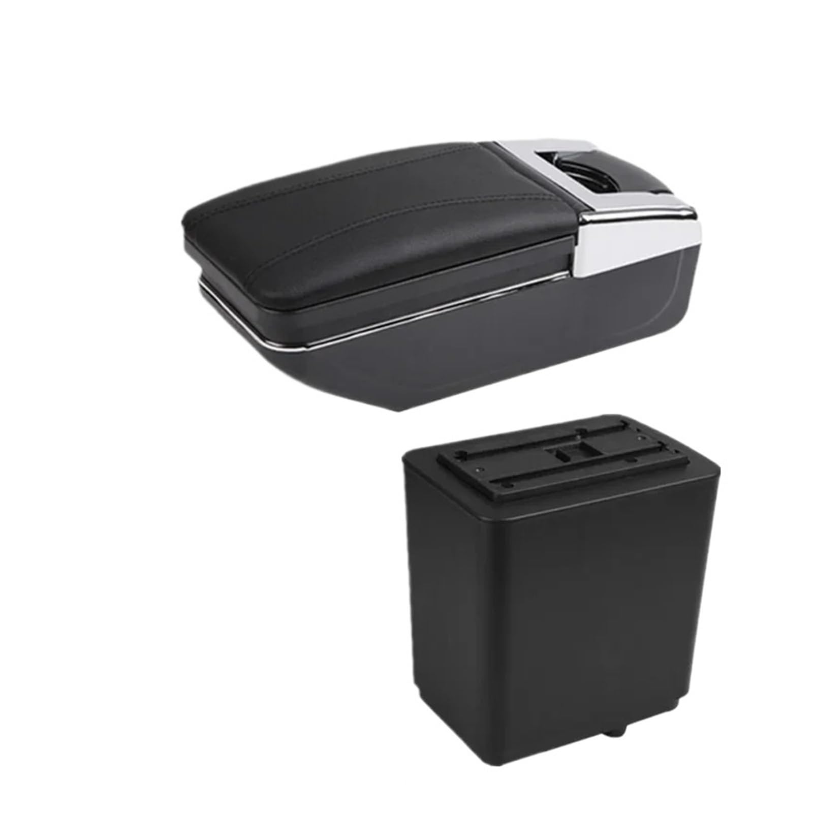 UMDJJU For Peugeot For Partner For Tepee Car Armrest Box Dedicated Retrofit Storage Accessories Car Centre Console Armrest Box(A black line No USB)