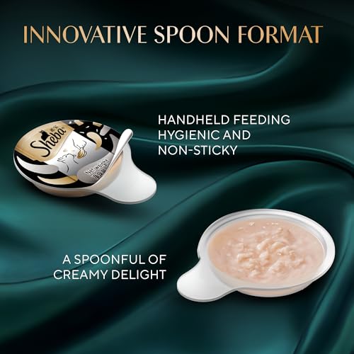 Image of Sheba Melty Spoons Lickable Creamy Cat Treats, Creamy Chicken & Chicken Shreds, 40g, Smooth Texture, Innovative Spoon Format for Ultimate Indulgence, Creamy Treats for Bonding