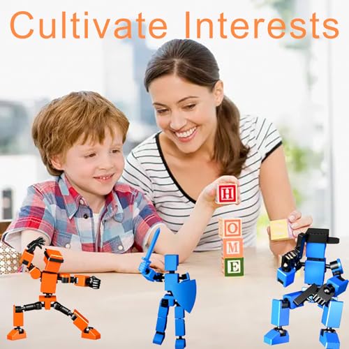 Image of RAMONI 2Pcs Action Figure Toys, Dummy 13 Action Figure Toys, Polyarticular Movable Titan 13 Action Figure, Developing Hands-On Skills, Kids Toys Set Gift for Kids 6+ Boys or Girls