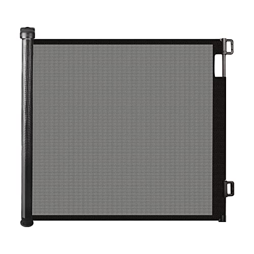 Griglia Di Protezione LZQ Per Porte E Scale - Estensibile Fino A 150 Cm, Altezza 87 Cm, Grigio