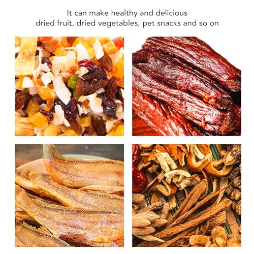 Riuulity Roter Dörrautomat, 8 Tabletts, Multifunktionales Design, Große Kapazität, Geeignet für Obst, Kräuter, Fleisch, Gemüse, EU-Stecker 220–240 V – Bild 3