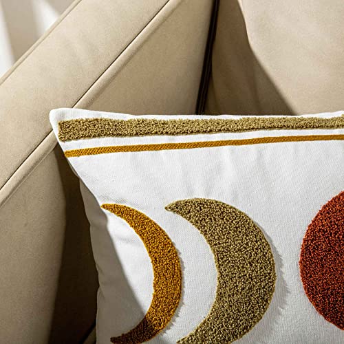 Favdec Embroidered Bohemian Style Moon Decorative Throw Pillow Cover, Lumbar Boho Pillow Cover 12 Inches X 20 Inches Cover Only #TOP1