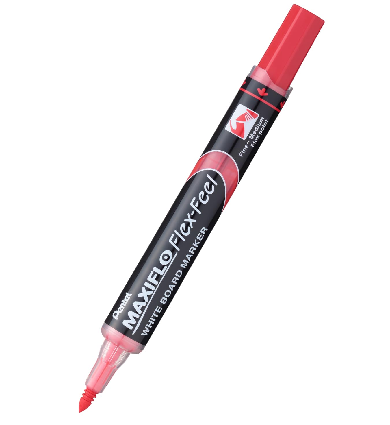 Pentel Maxiflo Flex-Feel Whiteboard Marker Pack of 1 red