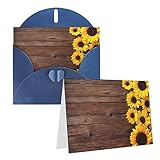 Planten Thema Zonnebloem Print Wenskaarten Gepersonaliseerde Dank U Kaart Lege Note Kaarten Met Enveloppen Voor Alle Gelegenheden