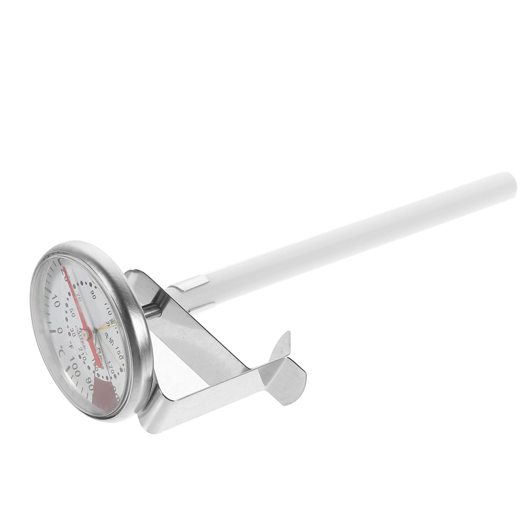 FUNOMOCYA Cappuccino Milk Thermometer Food Grade Stainless Steel Clip for Accurate Temp Control