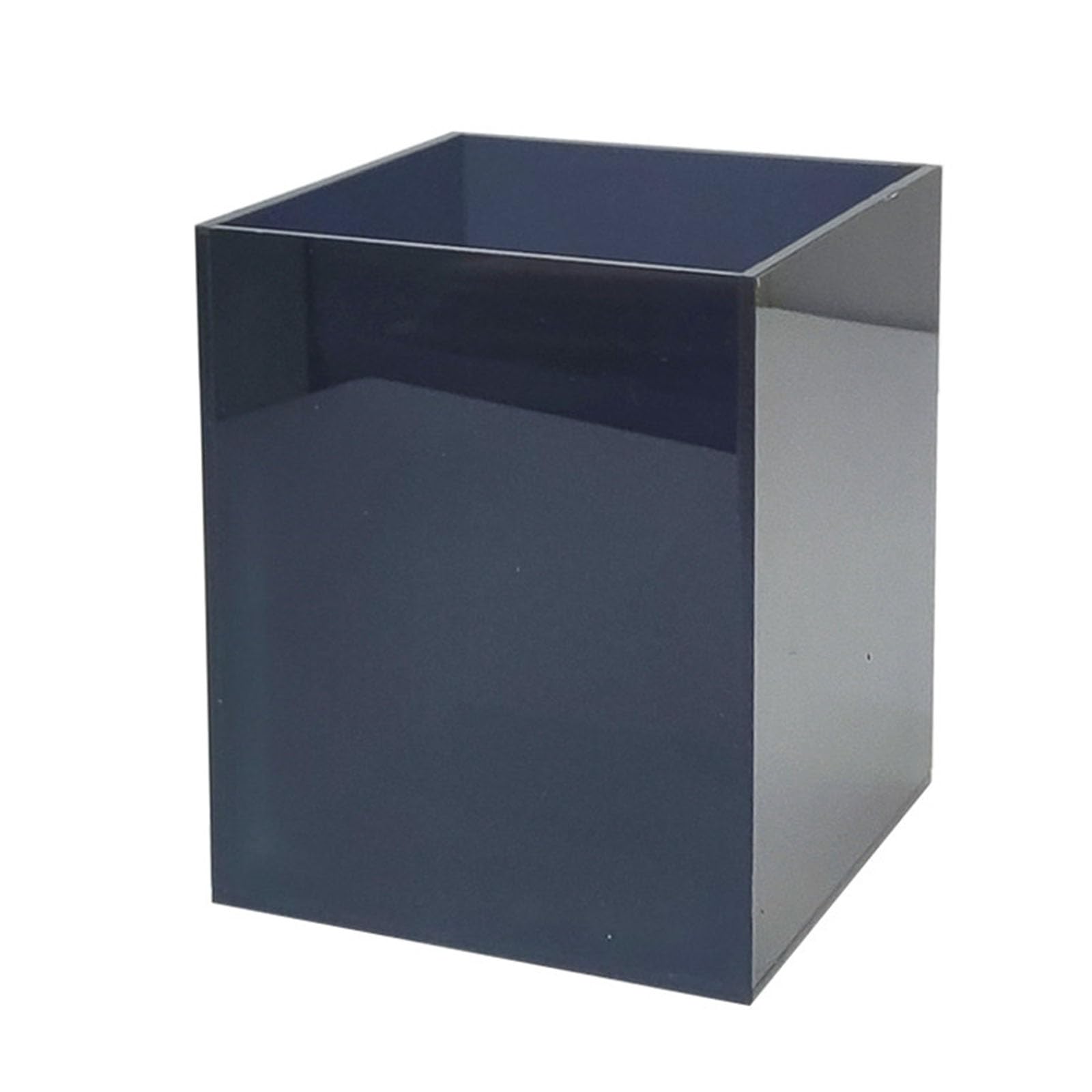 CXGBQSJ Colored Acrylic Display Box Modern Showcase Storage For Retail Product Presentation and Countertop Organisation 15*15*20cm,Black,Five sided