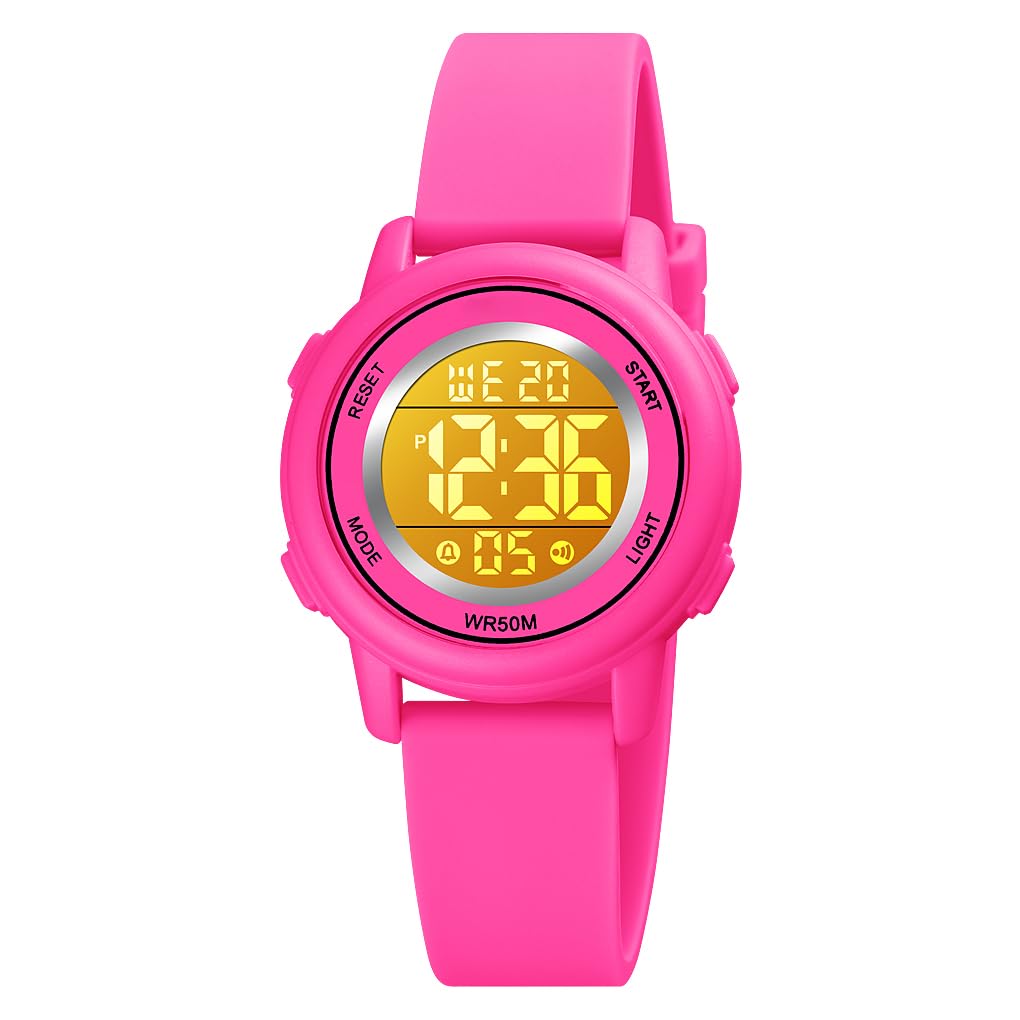 findtime Rechteckige Armbanduhr Sportuhr Digital Analog Sili