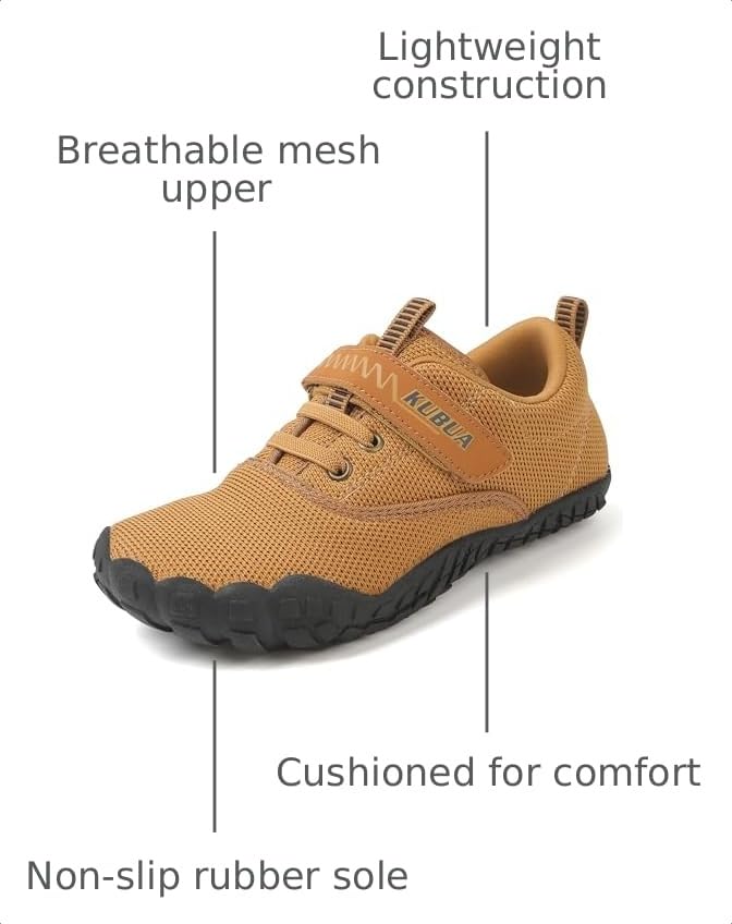 Image of KUBUA Kids Barefoot Shoes for Boys Girls Zero Drop Minimalist Sneakers | Wide Toe Box, Natural Foot Development, Lightweight, Hiking, Running, Tennis, Walking, School, Toddler, Little Kid, Big Kid