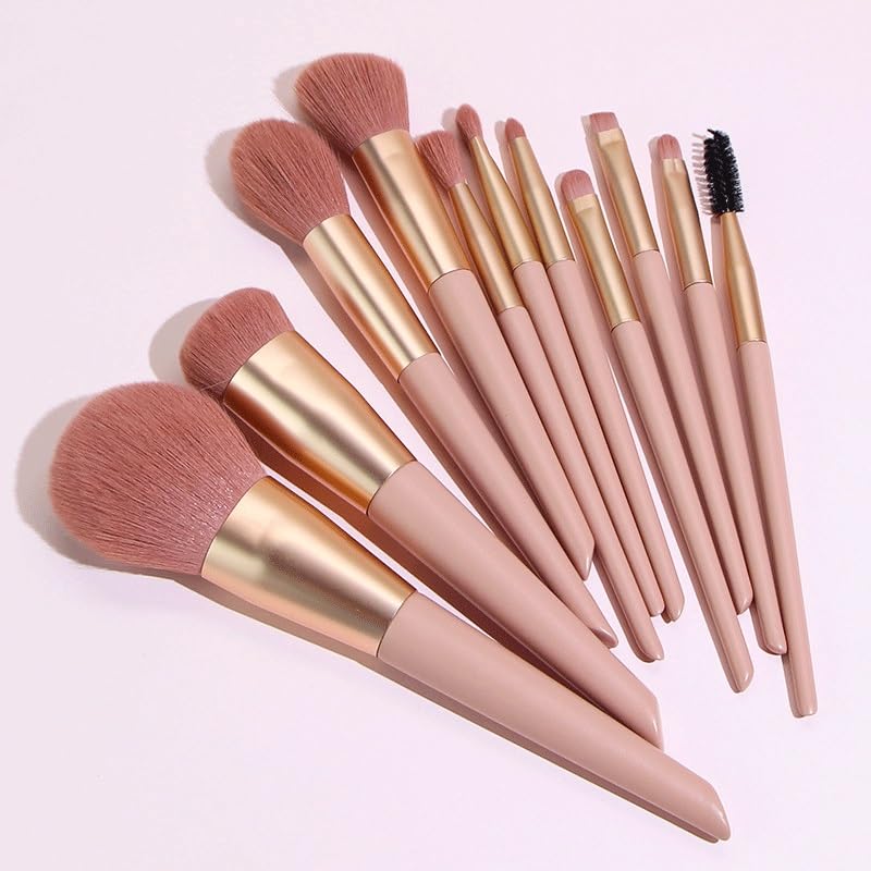 Coffret de pinceaux de maquillage roses 11 pièces : l'idée cadeau beauté idéale