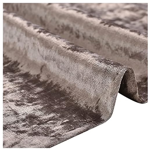 ZXC Mjukt sammetstyg klädselklädsel gardin persienn kudde hantverk velour material 150 cm brett såld 1 m per meter (färg: grått kaffe)