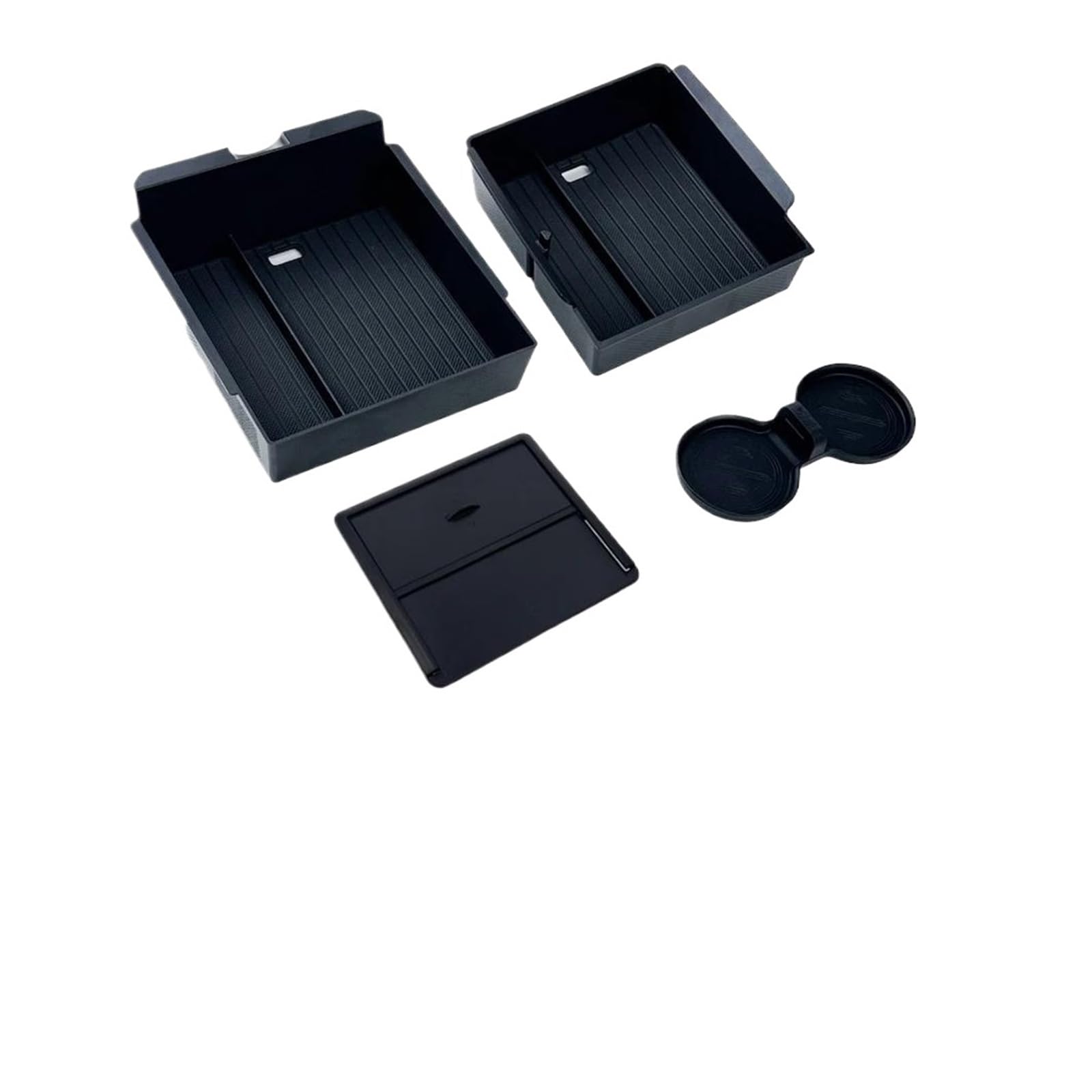 AHRPKAMERD Centre Console Organiser Tray For Tesla For Model Y For Juniper For Launch 2025 For 3 For Highland 2024 Console Armrest Storage Box Organizer ABS Armrest Storage Box(9)