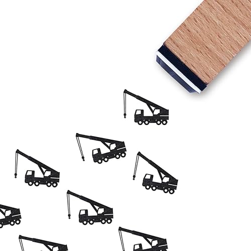Sello de goma para camión de construcción, mini sello pequeño de 35 pulgadas para álbumes de recortes, planificación de tarjetas