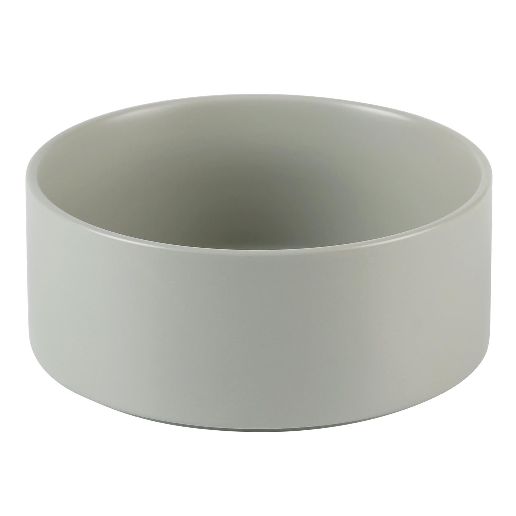 Havniva 8.3 Inch Matte Gray Ceramic Dog Bowl