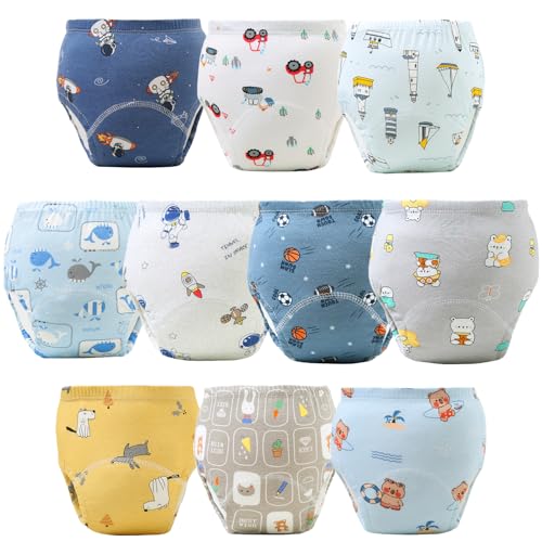 Recopilación de Pantalones impermeables para Niño los 5 más buscados. 42 Calzones de Entrenamiento para niños y niñas, Paquete de 10 Pantalones de Potty Training Pants, Ropa Interior Absorbente Reutilizable, Adecuado para Que los Niños Aprendan a Ir...