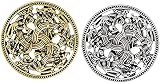 ZRDSZWZ Broche confiable dos redondo círculo hebilla ciclismo broche Mant Pin Finant amuleto masculino mujeres joyería accesorios