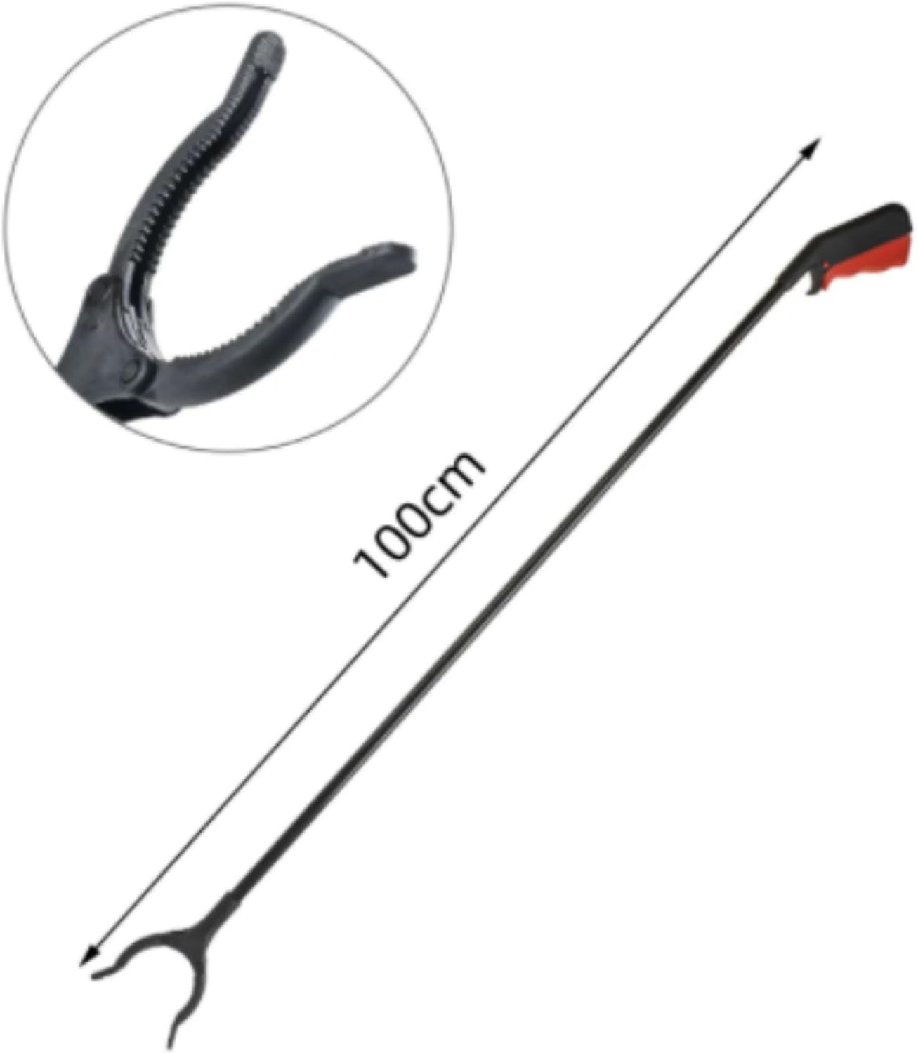 Reacher Grabber 2 Pack Litter Picker Grabber Tool Long Handle Clamp Reacher Aids Tool(100cm)
