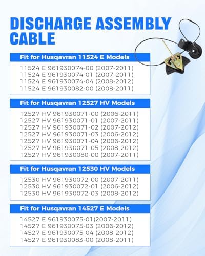 Hulyxayfave 532428272 Discharge Assembly Cable Fits for Husqavran 11524 E 12524 SB 12527 HV 12530 HV 14527 E Snow Blower, Chute Control Lever Cable, Replacement 532178659 532404974