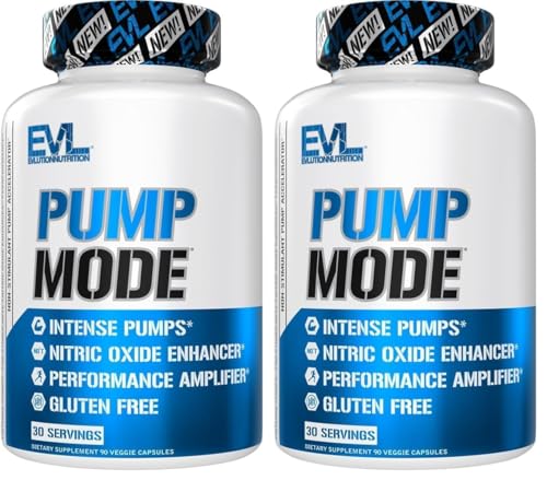 Image of Evlution Nutrition PumpMode - Nitric Oxide Supplement - Non Stimulant Supplement with Arginine Betaine and Pine Bark for Maximum Pumps and Performance - Gluten Free Pre Workout Supplement (Pack of 2)