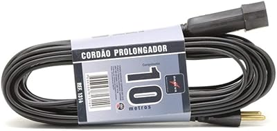 Extensão Daneva Macho-Fêmea Cabo Paralelo 2P 10m 10A 250V  
