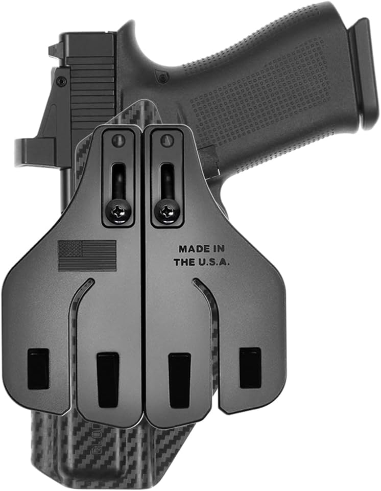 Tulster OWB Range+ Kydex Paddle Holster in Right Hand fits: Glock 48 / MOS | Optic Cut Outside The Waistband Open Carry