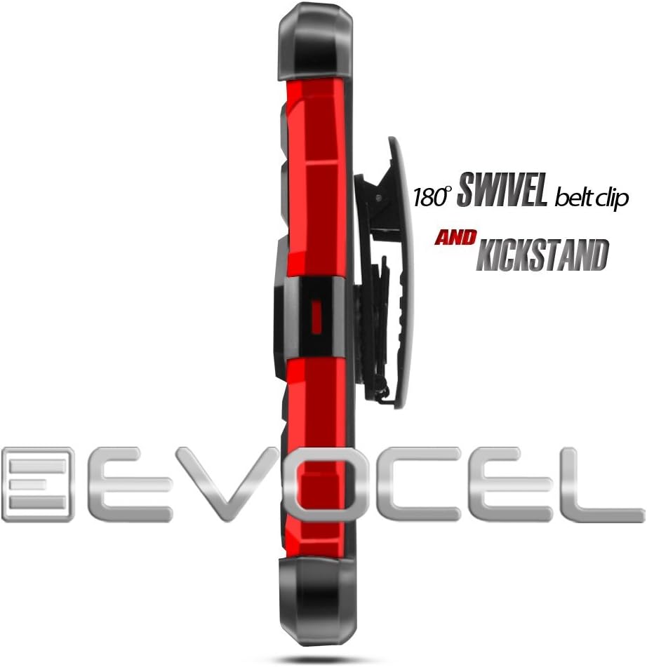 HTC Desire 626 / 626s Case, Evocel [New Generation Series] Belt Clip Holster, Kickstand, & Dual Layer for HTC Desire 626 / 626s, Red (EVO-HTC626-XX03)