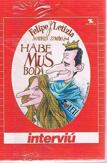 Baraja de cartas Felipe y Letizia Habemus Boda Interviú Madrid 2004 naipes precintados